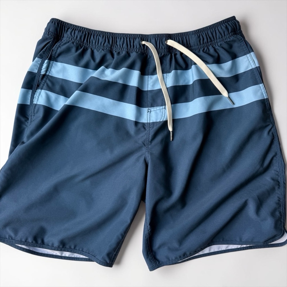 Fair Harbor Men's Blue Striped Bathing Suit size XL